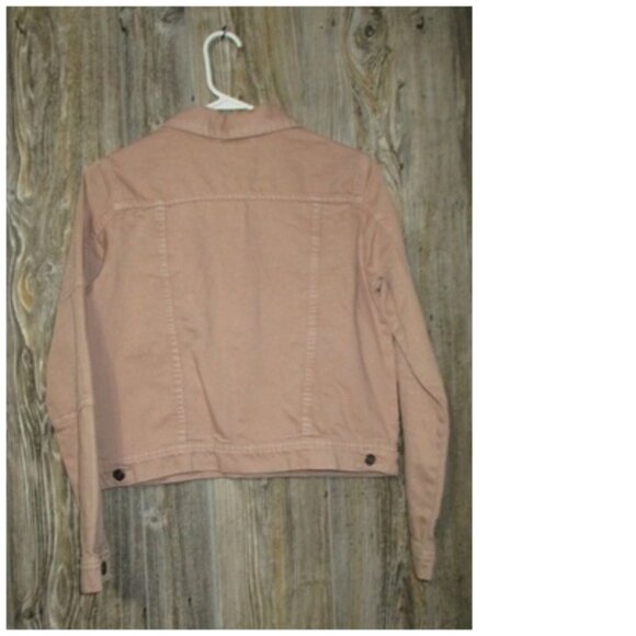 Wishlist Jeans Creamy Tan Denim Trucker Jacket Button Up Womens Size Small Fall - Picture 10 of 10